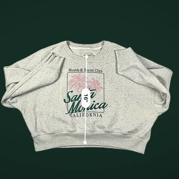 Abercrombie & Fitch Santa Monica Graphic Sweatshirt Soft A&F Collection – Size L - Picture 11 of 17
